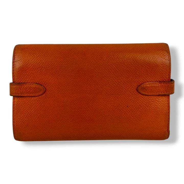 Hermès Orange 3 Fold Epsom Kelly Wallet - Lux Central