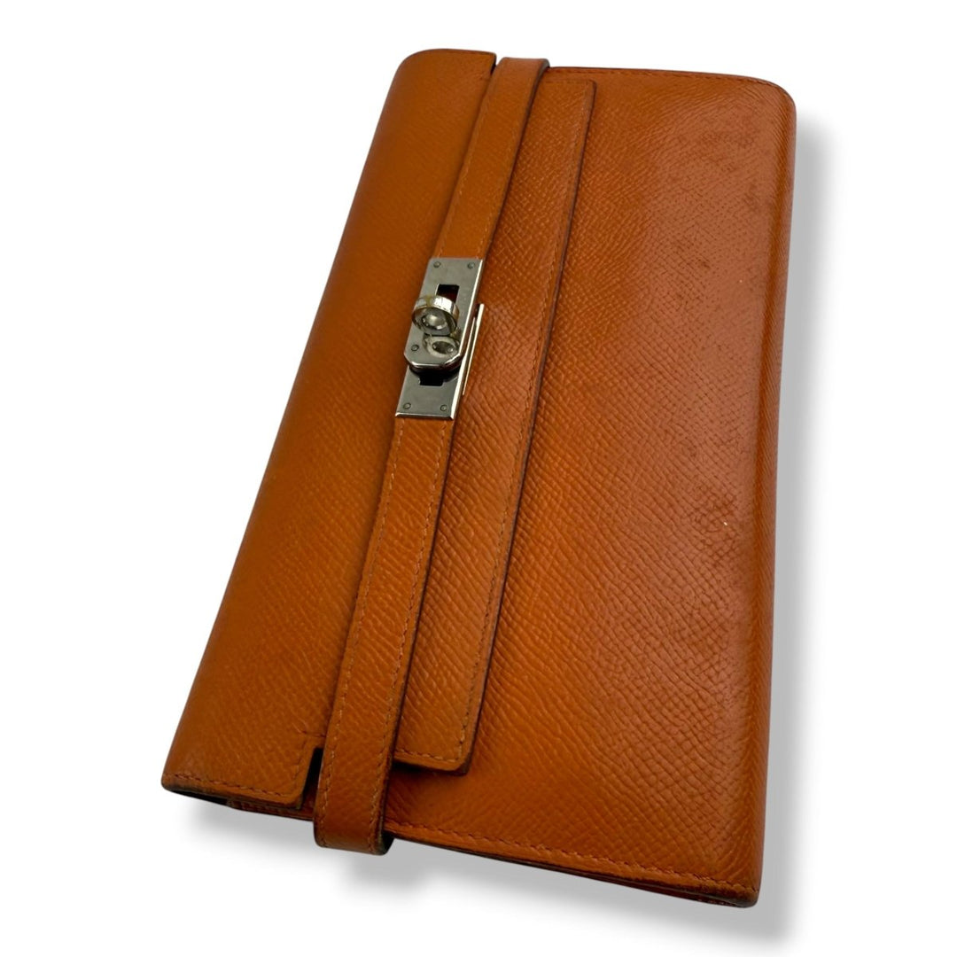 Hermès Orange Epsom Kelly Wallet - Lux Central
