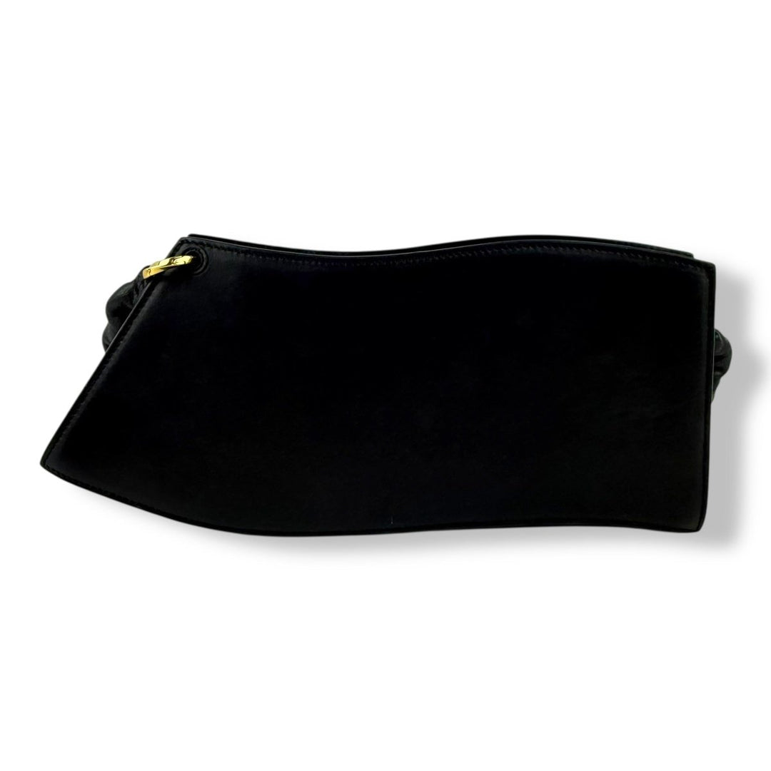 Jacquemus La Vague Black Leather Shoulder Handbag - Lux Central