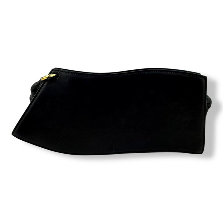 Jacquemus La Vague Black Leather Shoulder Handbag - Lux Central