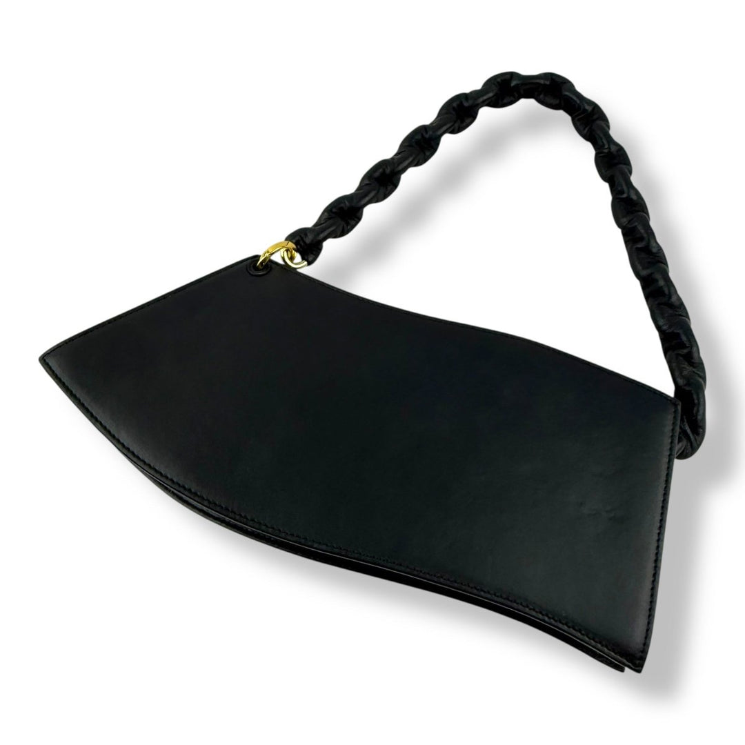Jacquemus La Vague Black Leather Shoulder Handbag - Lux Central