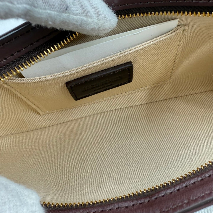 Jacquemus Le Bisou Perle Leather Brown Medium Shoulder Handbag - Lux Central