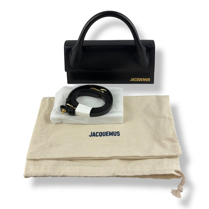 Jacquemus Le Chiquito Long Black Crossbody Handbag - Lux Central