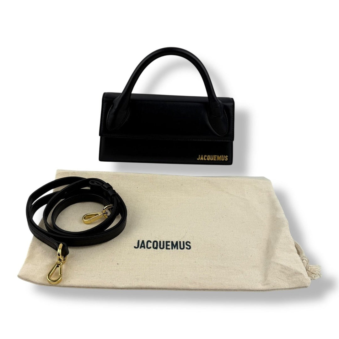 Jacquemus Le Chiquito Long Black Crossbody Handbag - Lux Central