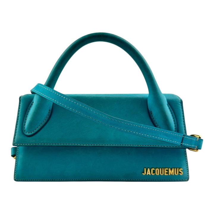 Jacquemus Le Chiquito Long Blue Crossbody Handbag - Lux Central