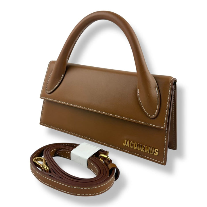 Jacquemus Le Chiquito Long Brown Crossbody Handbag - Lux Central