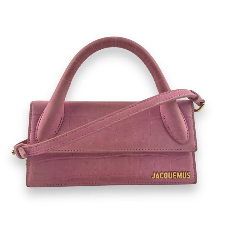 Jacquemus Le Chiquito Long Pink Crossbody Handbag - Lux Central