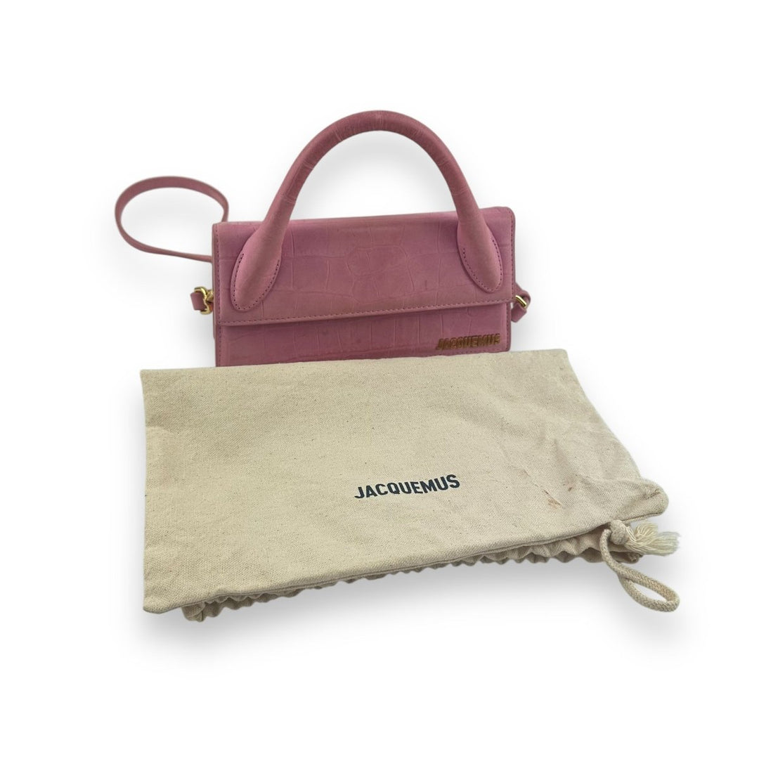 Jacquemus Le Chiquito Long Pink Crossbody Handbag - Lux Central