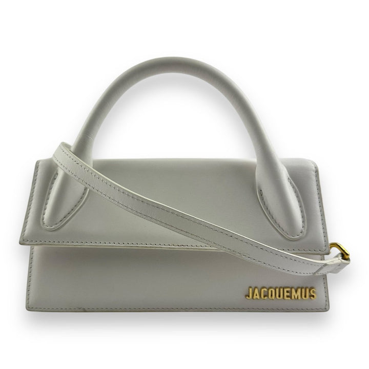 Jacquemus Le Chiquito Long White Crossbody Handbag - Lux Central