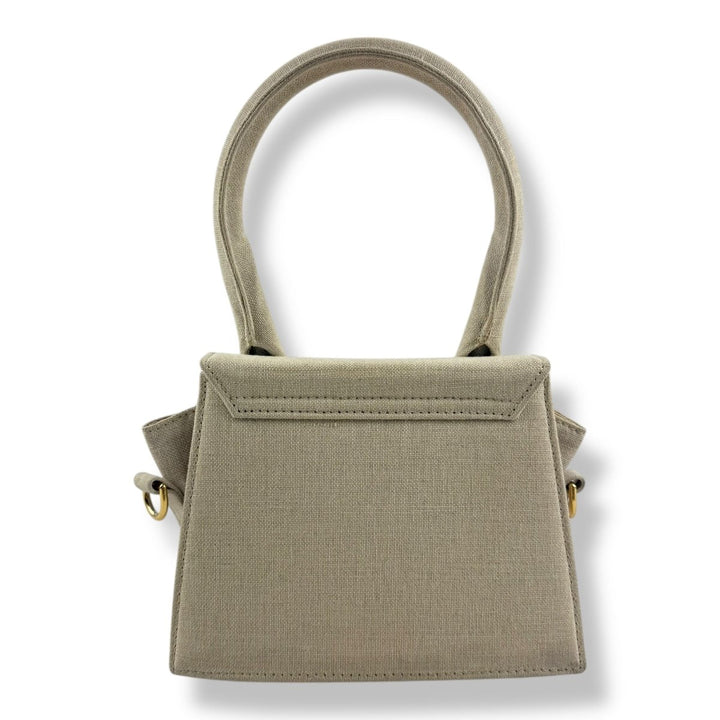 Jacquemus Le Chiquito Medium Beige Linen Moyen Crossbody Handbag - Lux Central