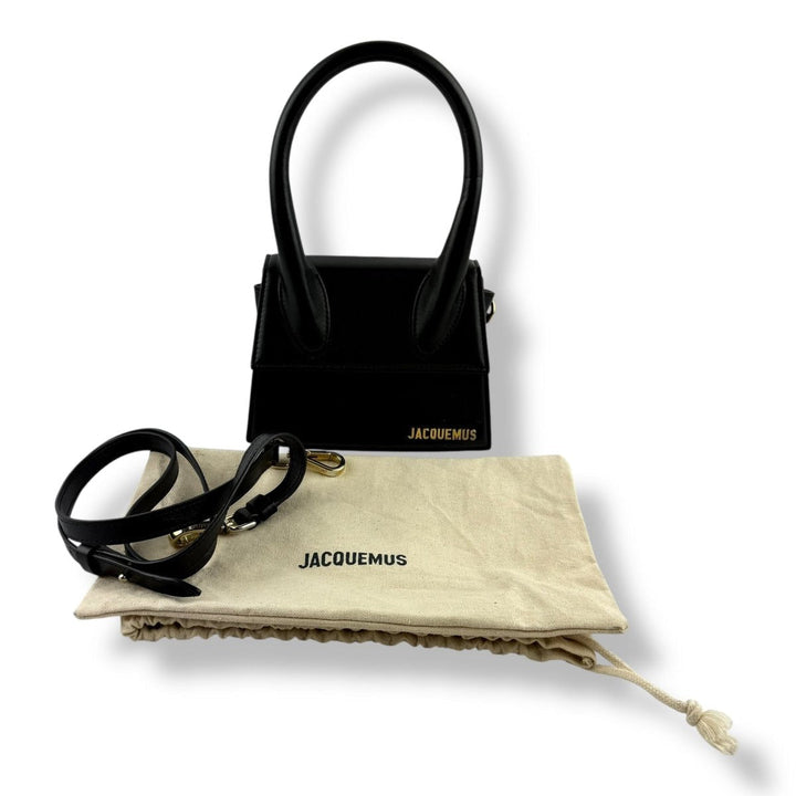 Jacquemus Le Chiquito Medium Black Moyen Crossbody Handbag - Lux Central