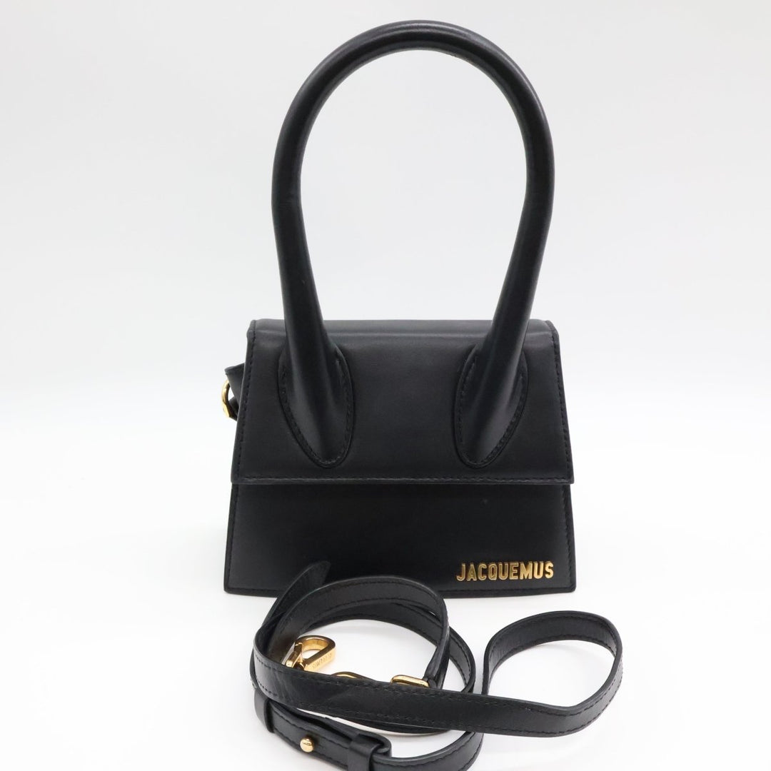 Jacquemus Le Chiquito Medium Black Moyen Crossbody Handbag - Lux Central