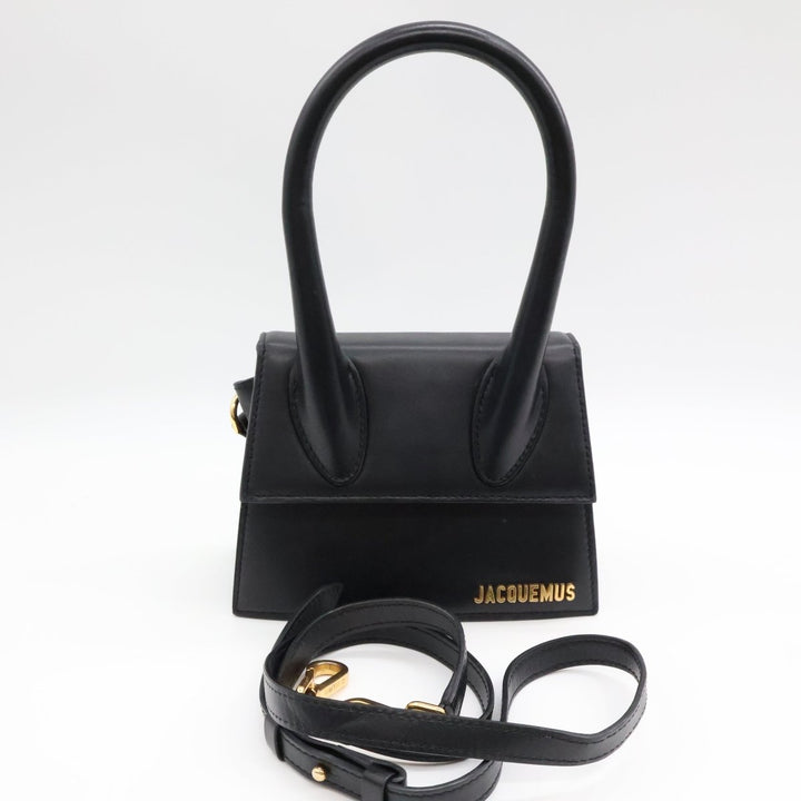 Jacquemus Le Chiquito Medium Black Moyen Crossbody Handbag - Lux Central