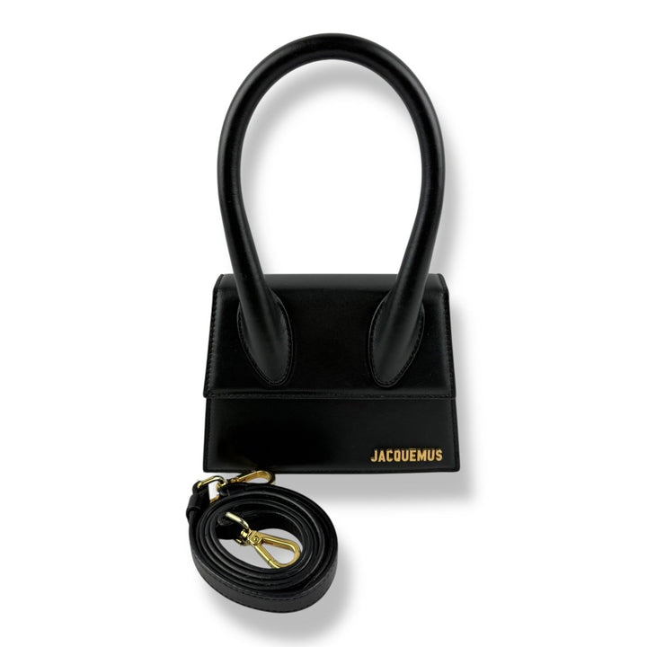 Jacquemus Le Chiquito Medium Black Moyen Crossbody Handbag - Lux Central