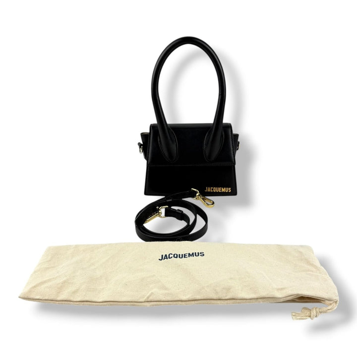 Jacquemus Le Chiquito Medium Black Moyen Crossbody Handbag - Lux Central