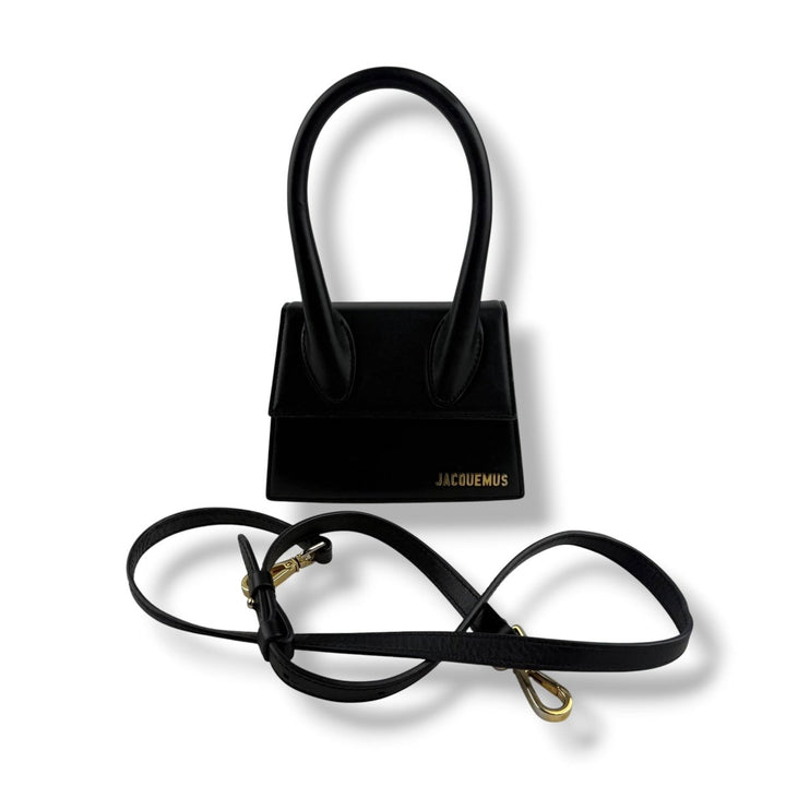 Jacquemus Le Chiquito Medium Black Moyen Crossbody Handbag - Lux Central
