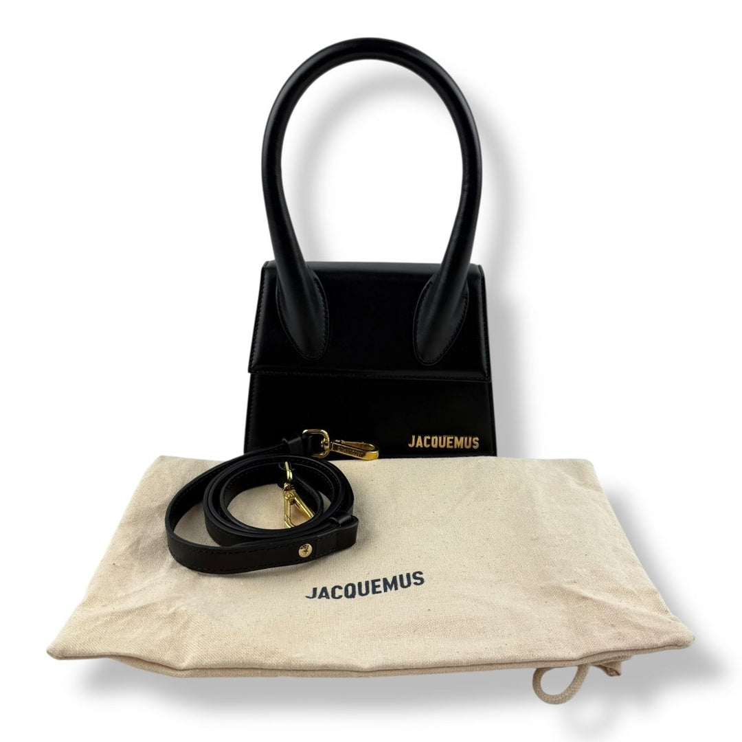 Jacquemus Le Chiquito Medium Black Moyen Crossbody Handbag - Lux Central