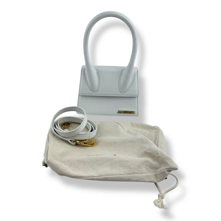 Jacquemus Le Chiquito Medium White Moyen Crossbody Handbag - Lux Central