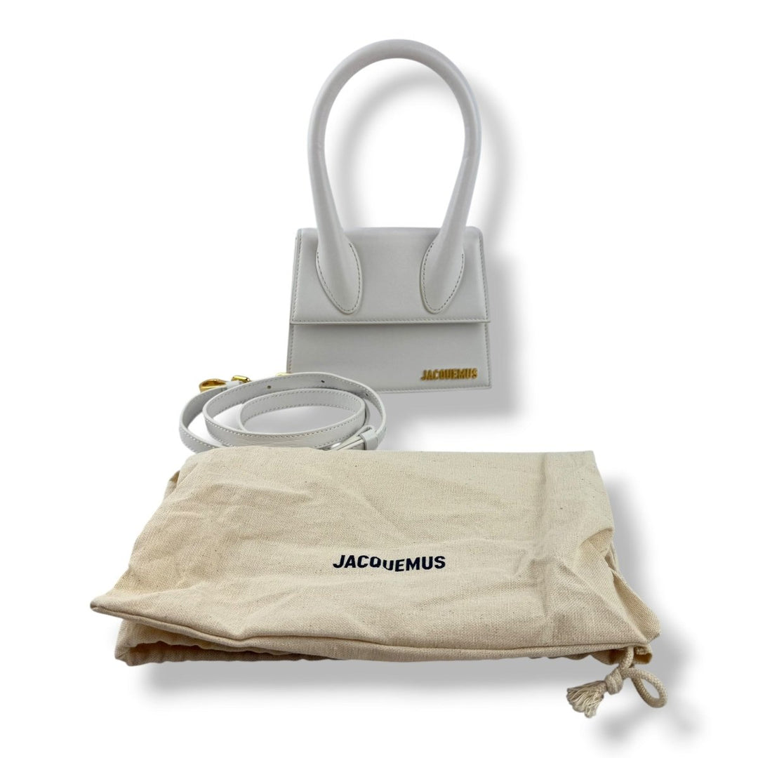 Jacquemus Le Chiquito Medium White Moyen Crossbody Handbag - Lux Central