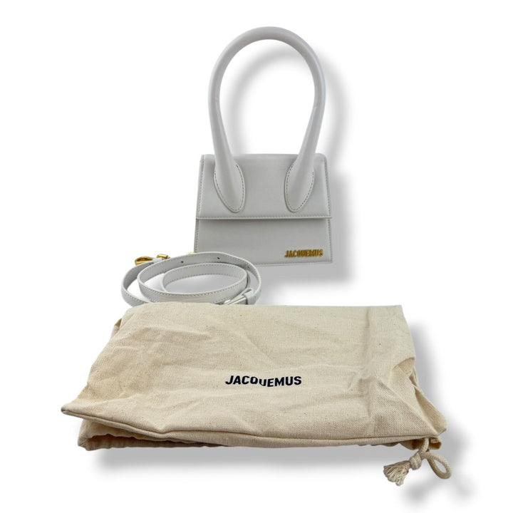 Jacquemus Le Chiquito Medium White Moyen Crossbody Handbag - Lux Central
