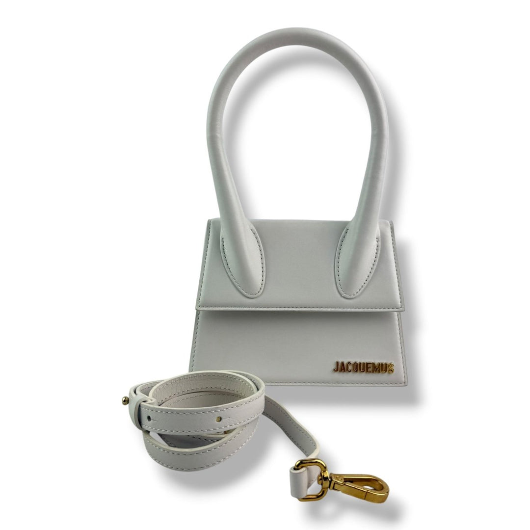 Jacquemus Le Chiquito Medium White Moyen Crossbody Handbag - Lux Central