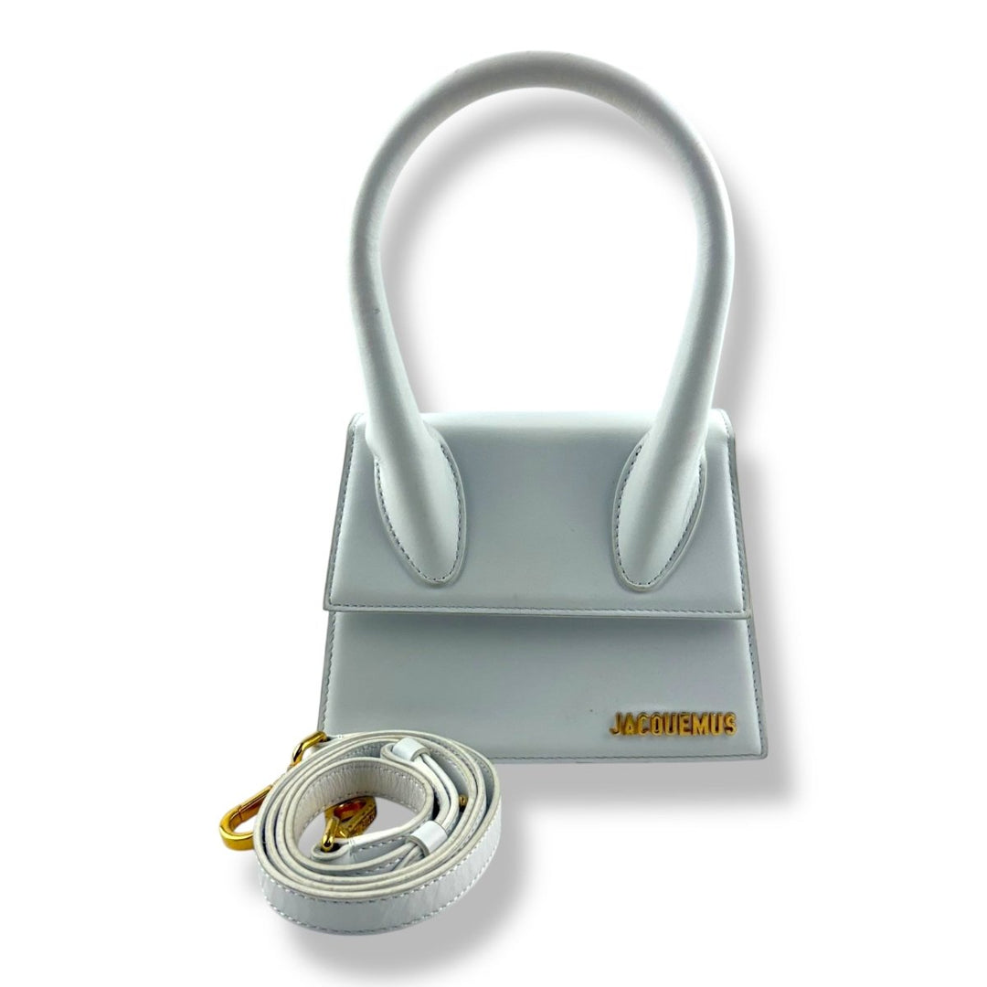 Jacquemus Le Chiquito Medium White Moyen Crossbody Handbag - Lux Central