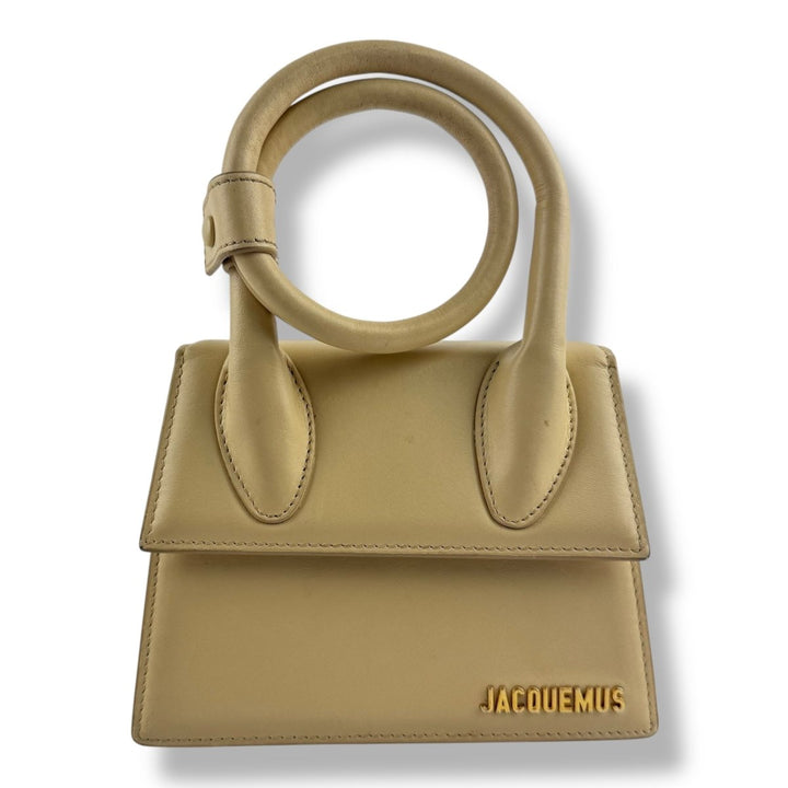 Jacquemus Le Chiquito Noeud Beige Crossbody Handbag - Lux Central