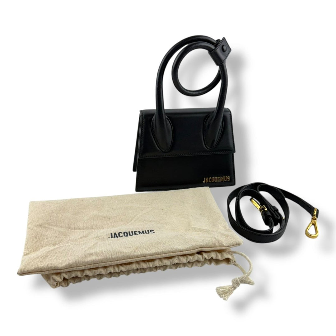 Jacquemus Le Chiquito Noeud Black Crossbody Handbag - Lux Central
