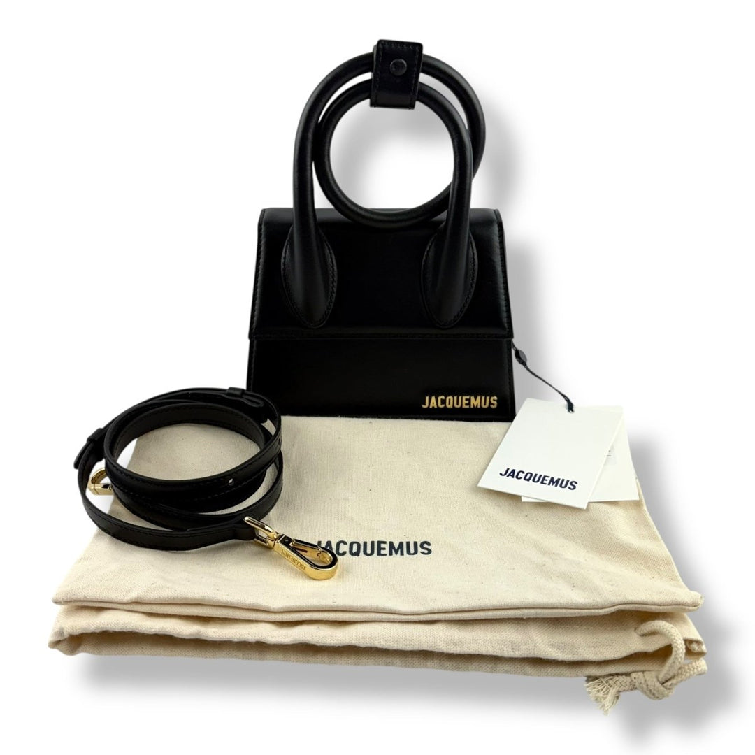 Jacquemus Le Chiquito Noeud Black Crossbody Handbag - Lux Central