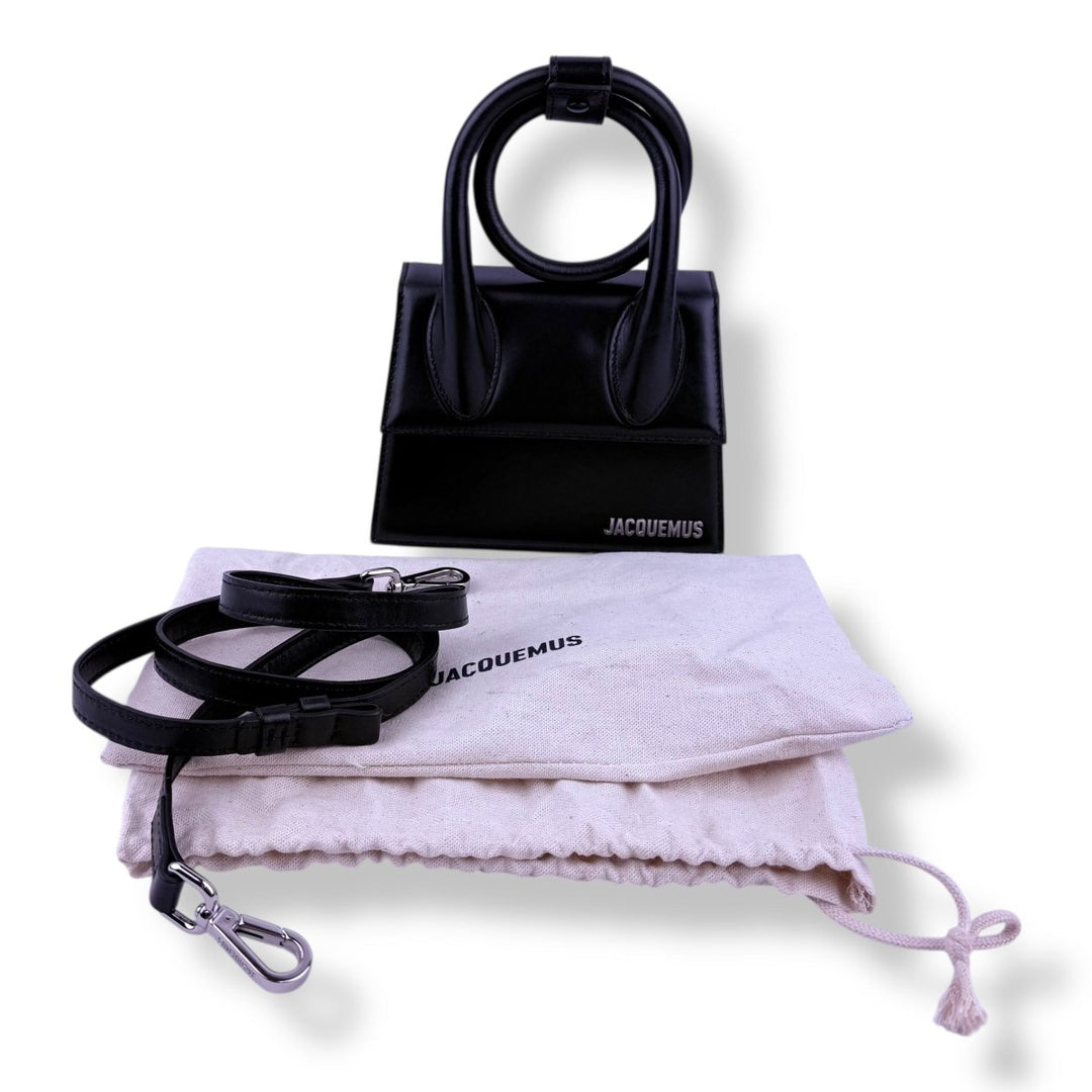 Jacquemus Le Chiquito Noeud Black Crossbody Handbag - Lux Central