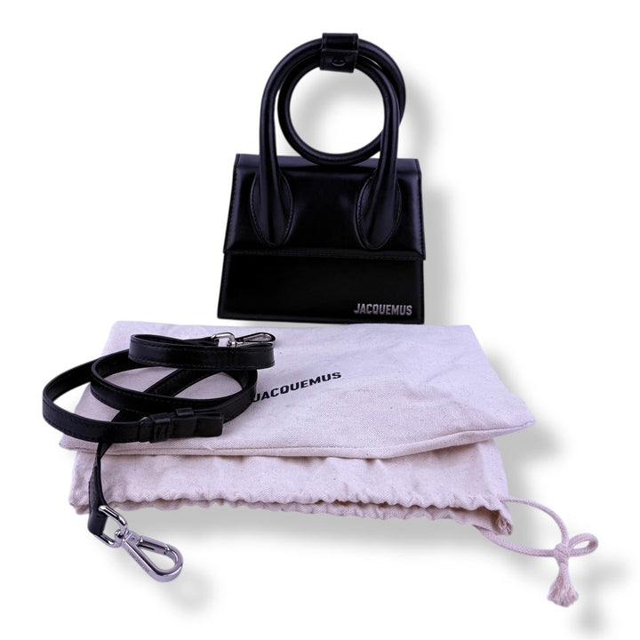 Jacquemus Le Chiquito Noeud Black Crossbody Handbag - Lux Central
