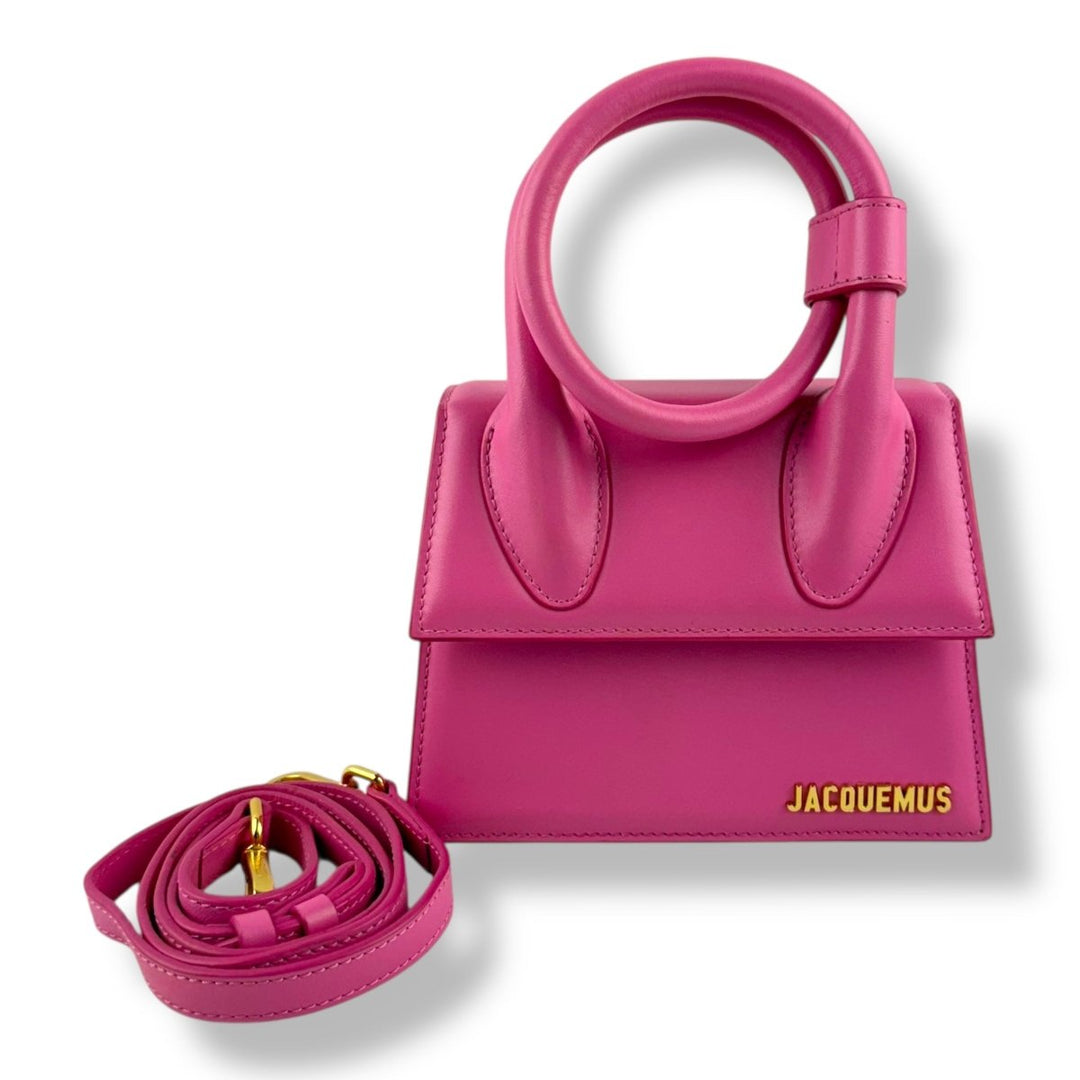 Jacquemus Le Chiquito Noeud Pink Crossbody Handbag - Lux Central