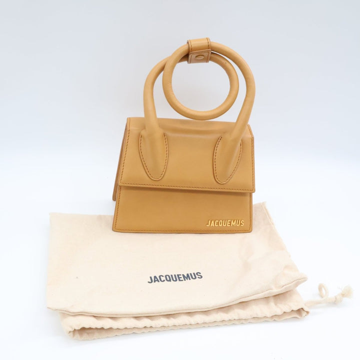 Jacquemus Le Chiquito Noeud Tan Crossbody Handbag - Lux Central