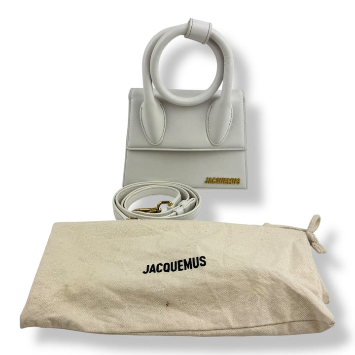 Jacquemus Le Chiquito Noeud White Crossbody Handbag - Lux Central