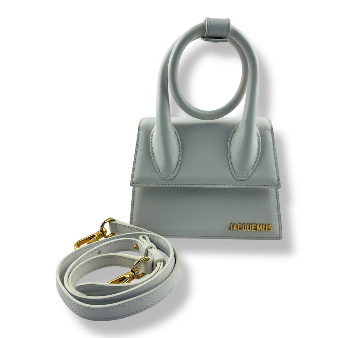 Jacquemus Le Chiquito Noeud White Crossbody Handbag - Lux Central