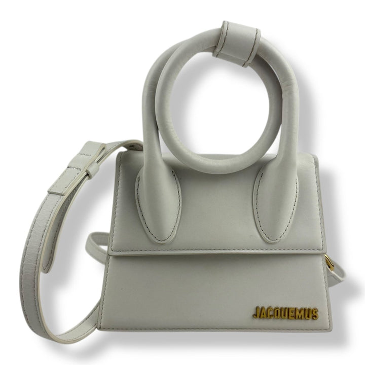 Jacquemus Le Chiquito Noeud White Crossbody Handbag - Lux Central