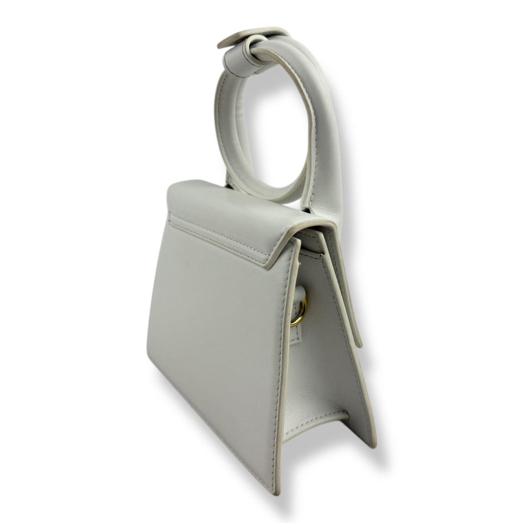 Jacquemus Le Chiquito Noeud White Crossbody Handbag - Lux Central