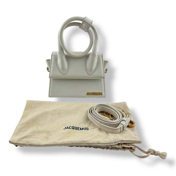 Jacquemus Le Chiquito Noeud White Crossbody Handbag - Lux Central