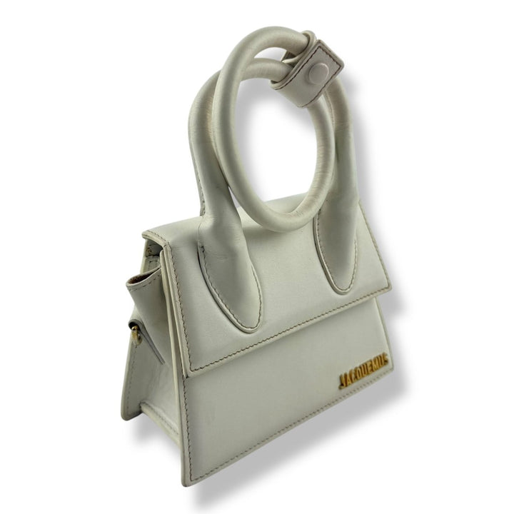 Jacquemus Le Chiquito Noeud White Crossbody Handbag - Lux Central