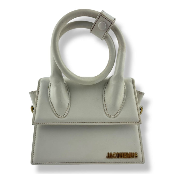 Jacquemus Le Chiquito Noeud White Crossbody Handbag - Lux Central