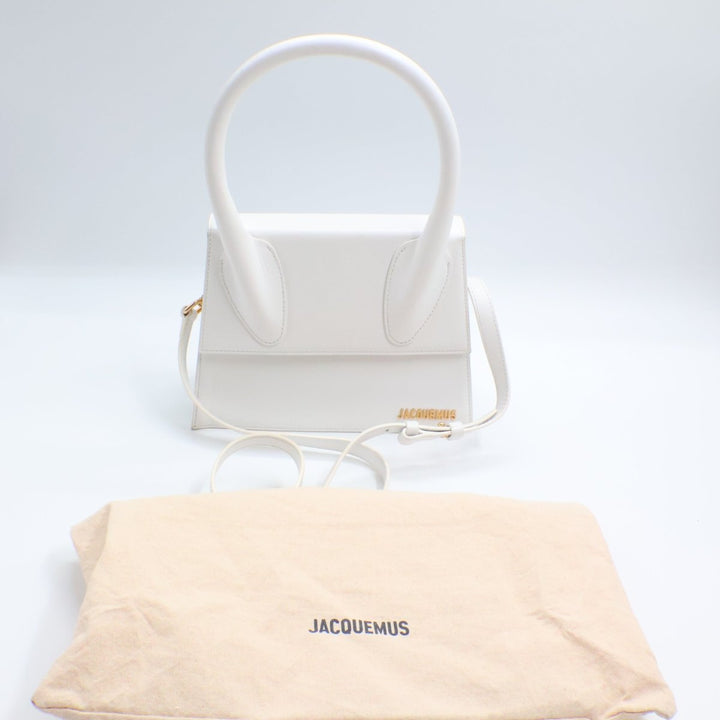 Jacquemus Le Grand Chiquito White Moyen Crossbody Handbag - Lux Central