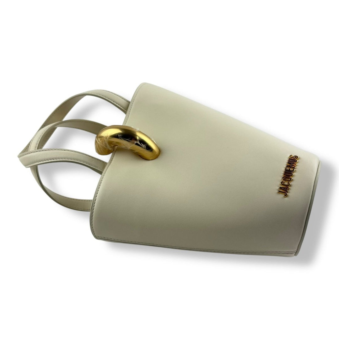 Jacquemus Le Petit Bambola Cream Bucket Bag - Lux Central