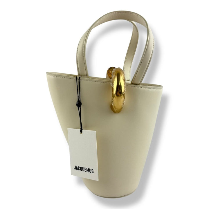 Jacquemus Le Petit Bambola Cream Bucket Bag - Lux Central