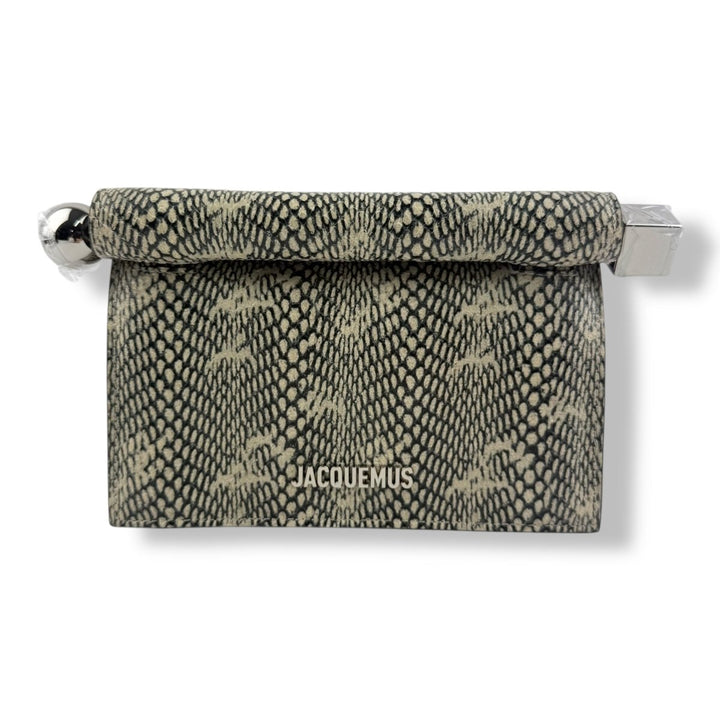 Jacquemus Le Petite Pochette Rond Phython - Effect Embossed Leather Clutch - Lux Central
