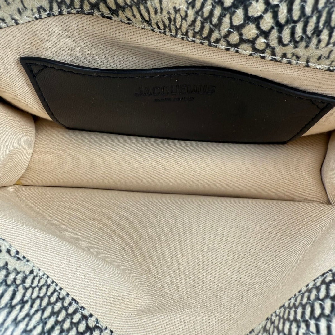 Jacquemus Le Petite Pochette Rond Phython - Effect Embossed Leather Clutch - Lux Central