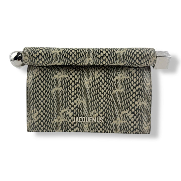 Jacquemus Le Petite Pochette Rond Phython - Effect Embossed Leather Clutch - Lux Central