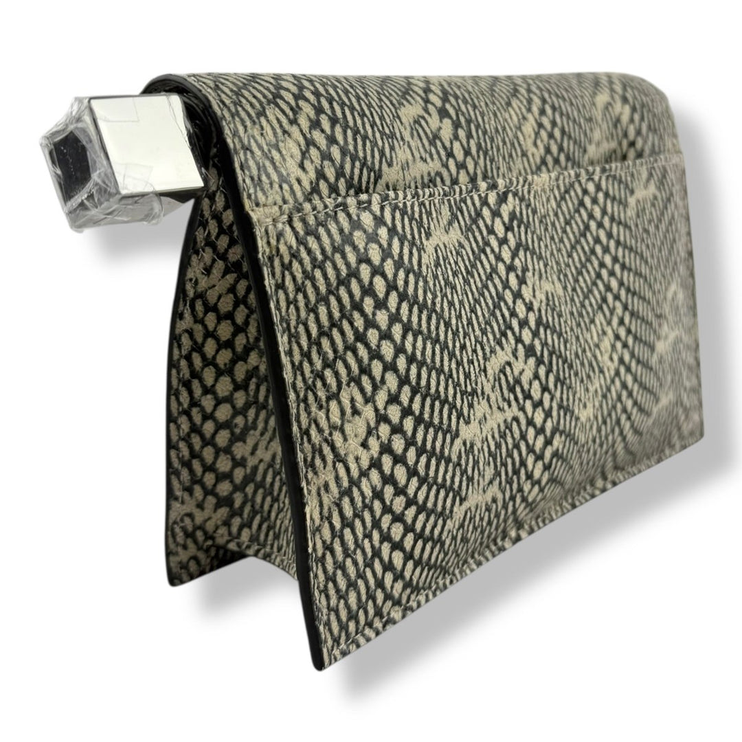 Jacquemus Le Petite Pochette Rond Phython - Effect Embossed Leather Clutch - Lux Central