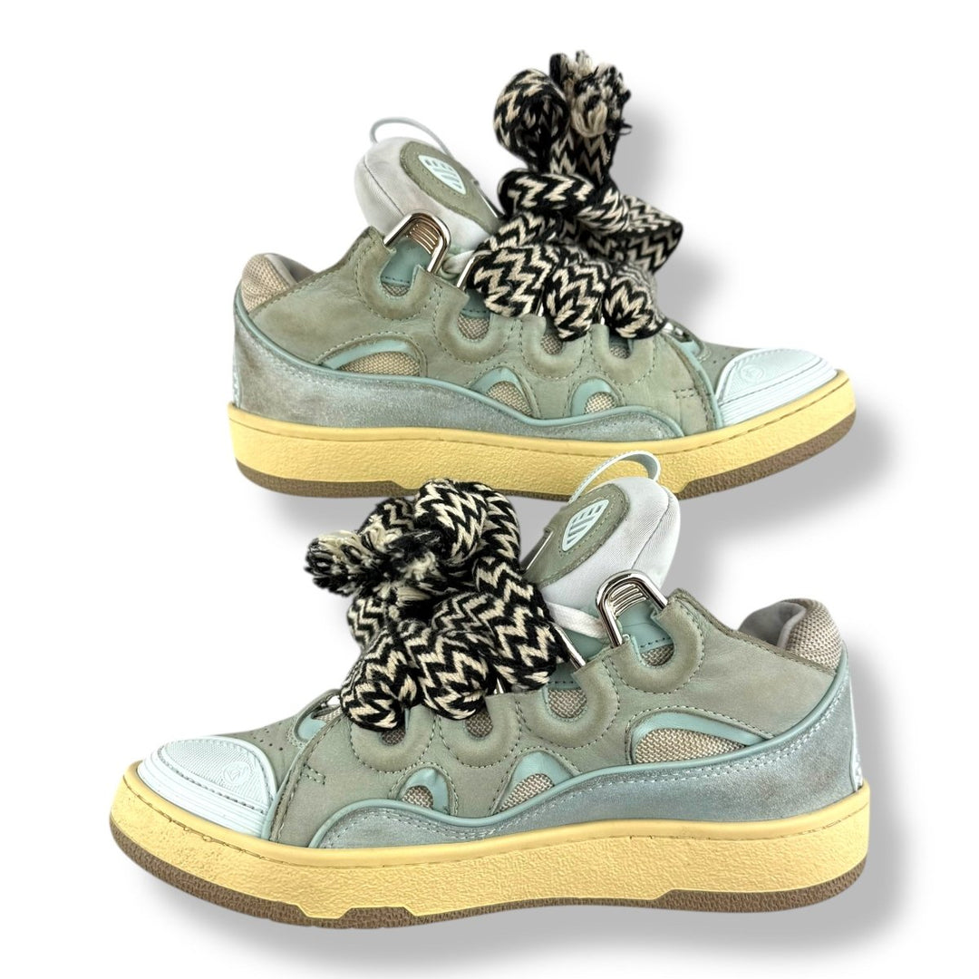 Lanvin Curb Sneaker Khaki/Blue UK 4 / EU 37 - Lux Central