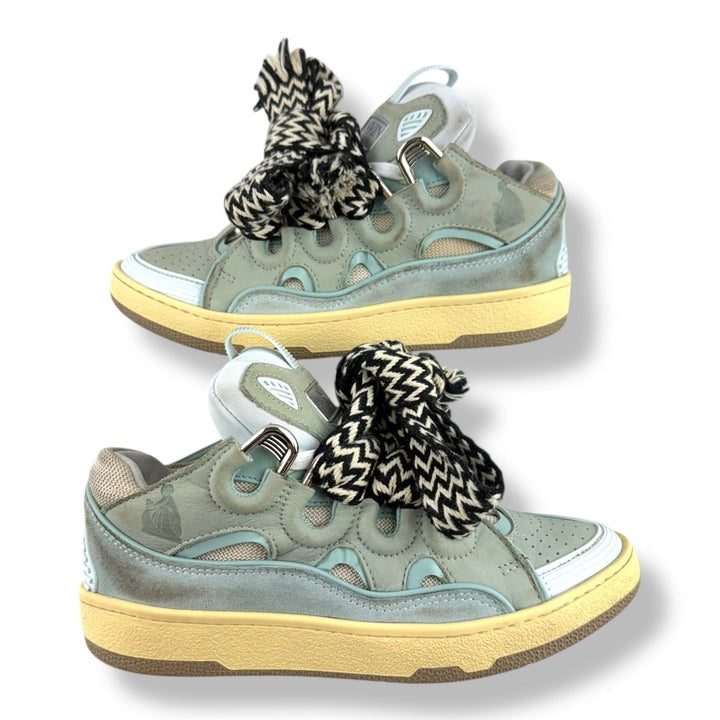 Lanvin Curb Sneaker Khaki/Blue UK 4 / EU 37 - Lux Central