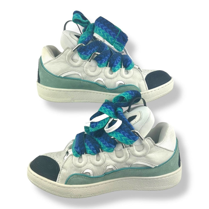 Lanvin Curb Sneaker White/Blue/Green UK 8 / EU 42 - Lux Central